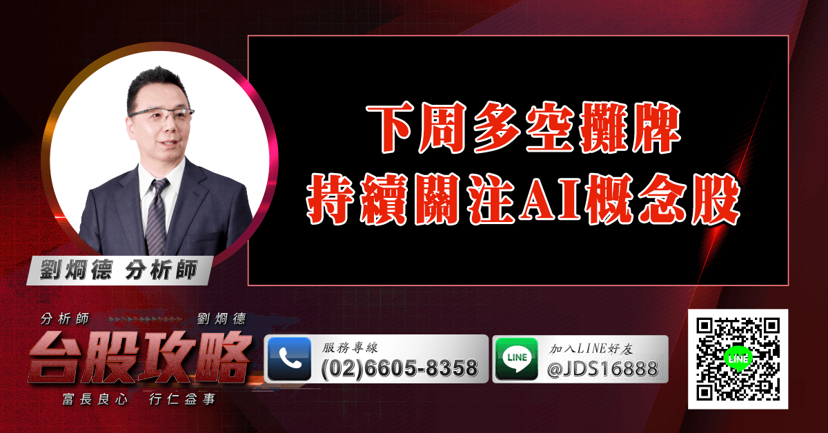 下周多空攤牌 持續關注AI概念股 (圖)