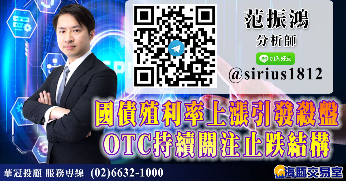 國債殖利率上漲引發殺盤 OTC持續關注止跌結構 (圖)