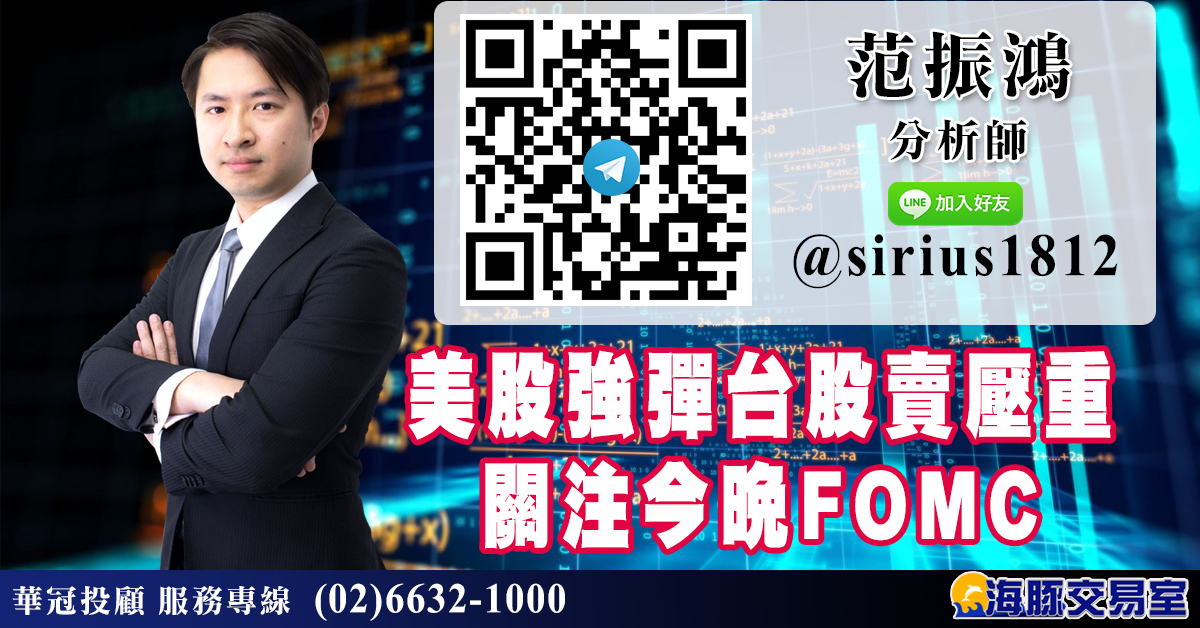 美股強彈台股賣壓重 關注今晚FOMC (圖)