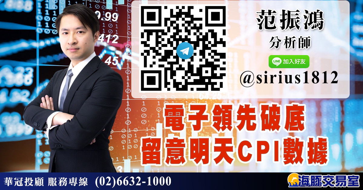 電子領先破底 留意明天CPI數據 (圖)