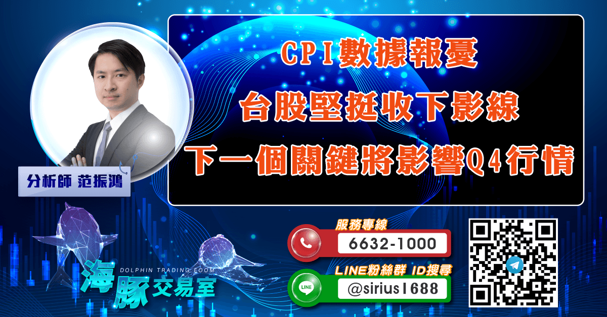 CPI數據報憂台股堅挺收下影線 下一個關鍵將影響Q4行情 (圖)