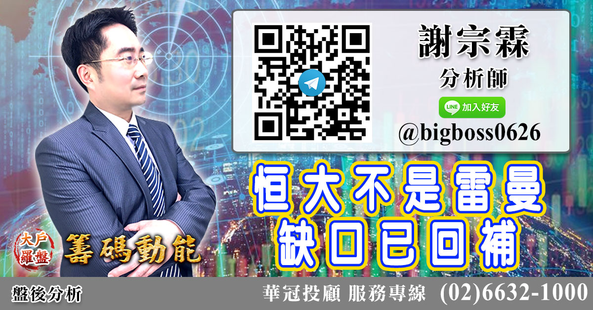 恒大不是雷曼 缺口已回補 (圖)