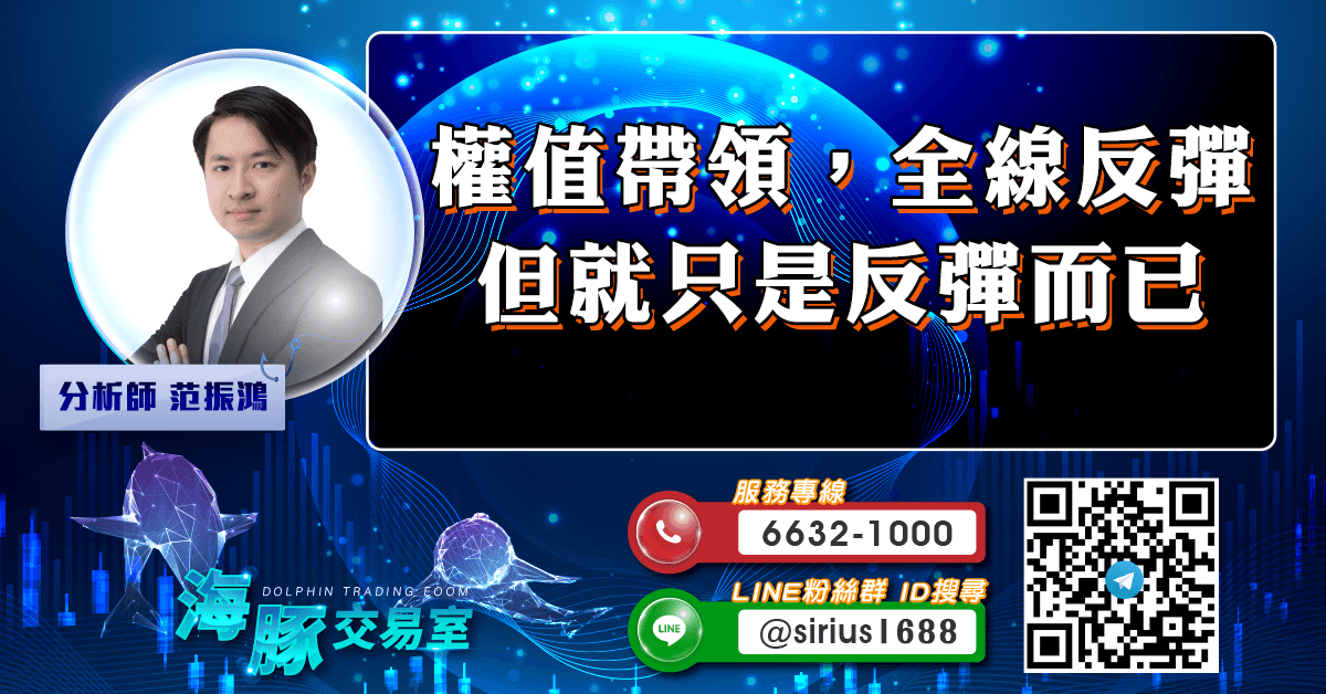 權值帶領 全線反彈 但就只是反彈而已 (圖)