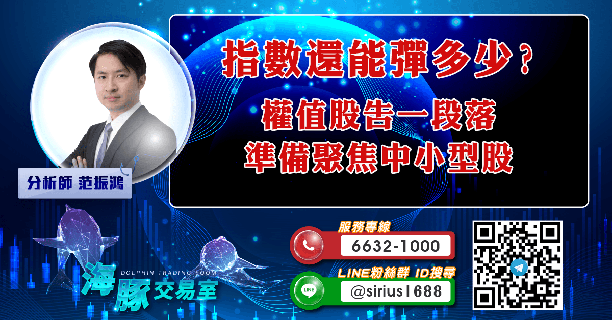 指數還能彈多少? 權值股告一段落，準備聚焦中小型股. (圖)
