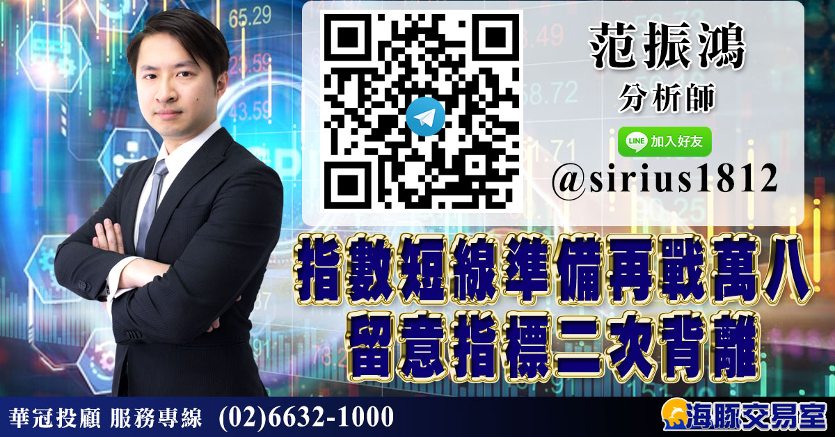 指數短線準備再戰萬八 留意指標二次背離 (圖)