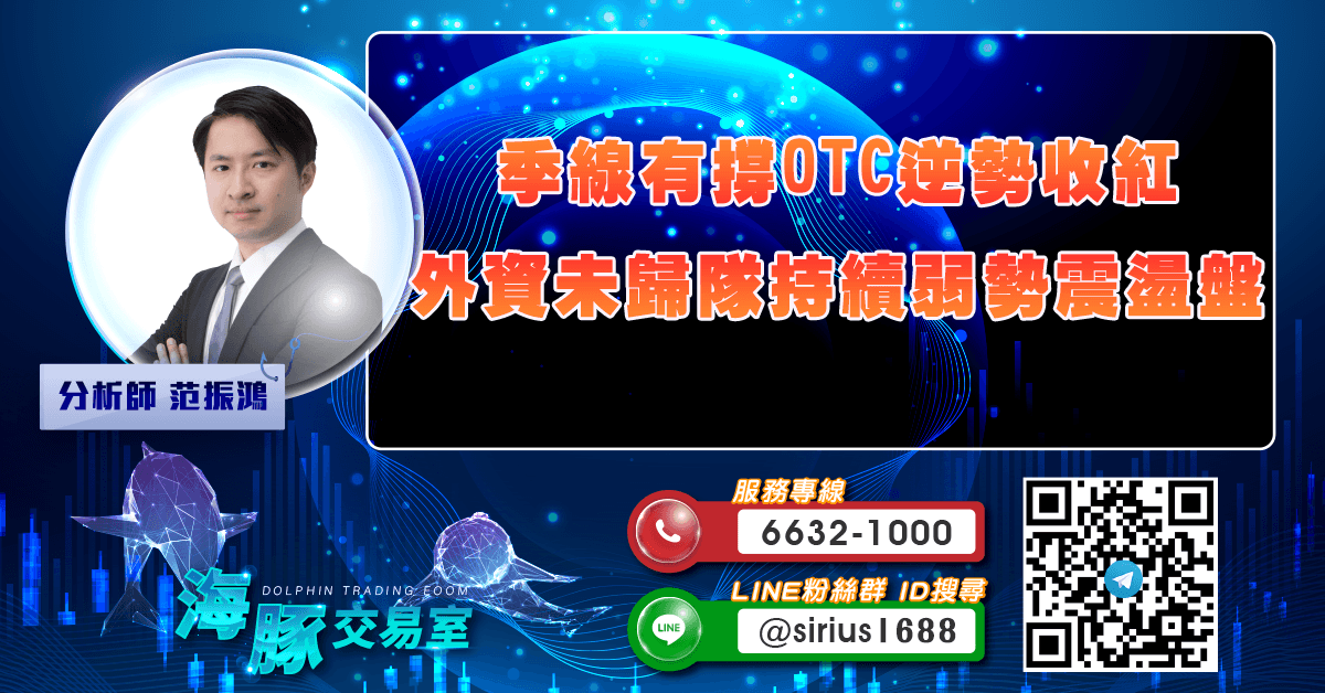 季線有撐OTC逆勢收紅 外資未歸隊持續弱勢震盪盤 (圖)