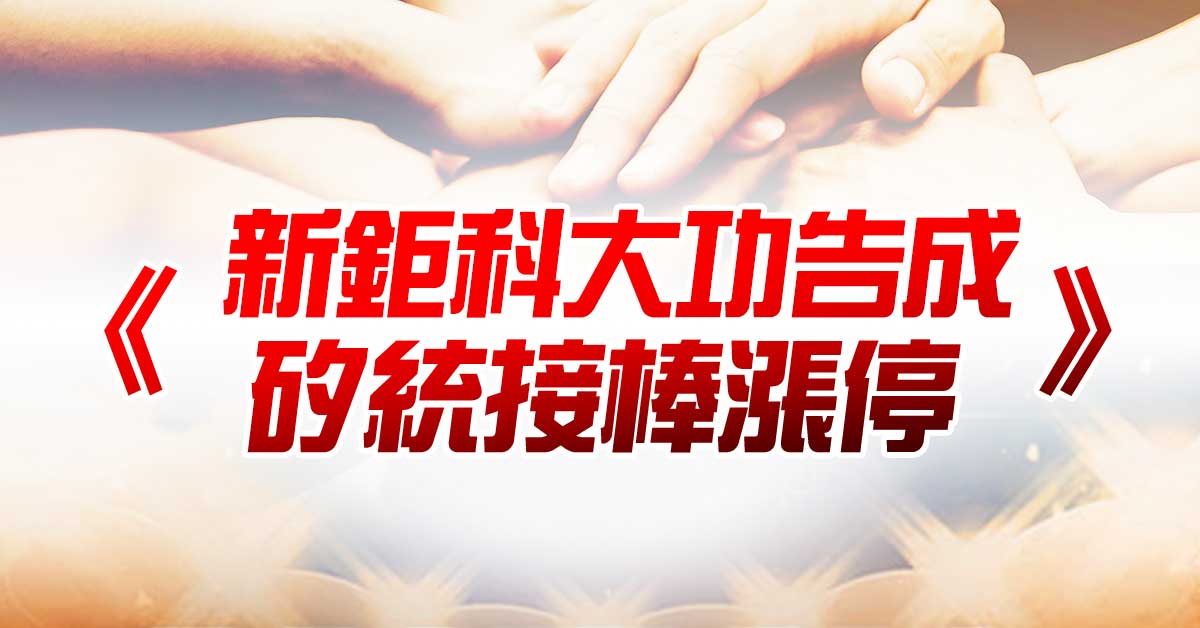 《新鉅科大功告成，矽統接棒漲停》