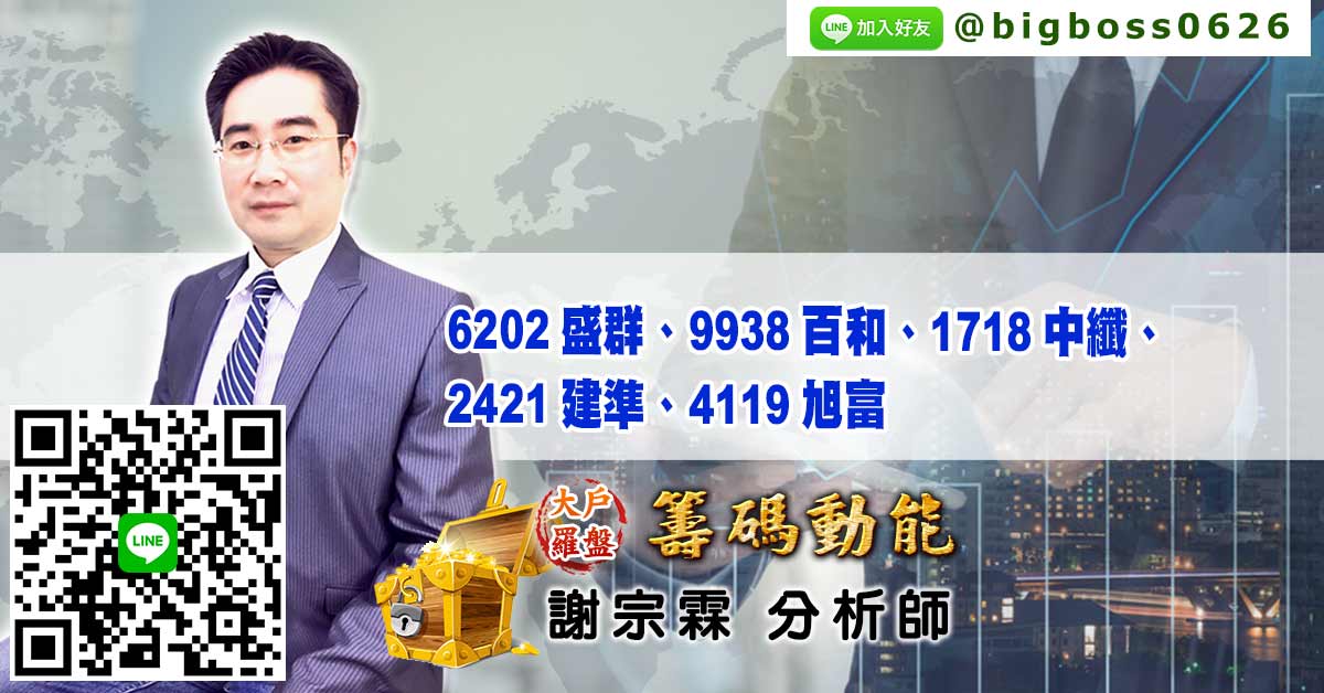 6202盛群、9938百和、1718中纖、2421建準、4119旭富