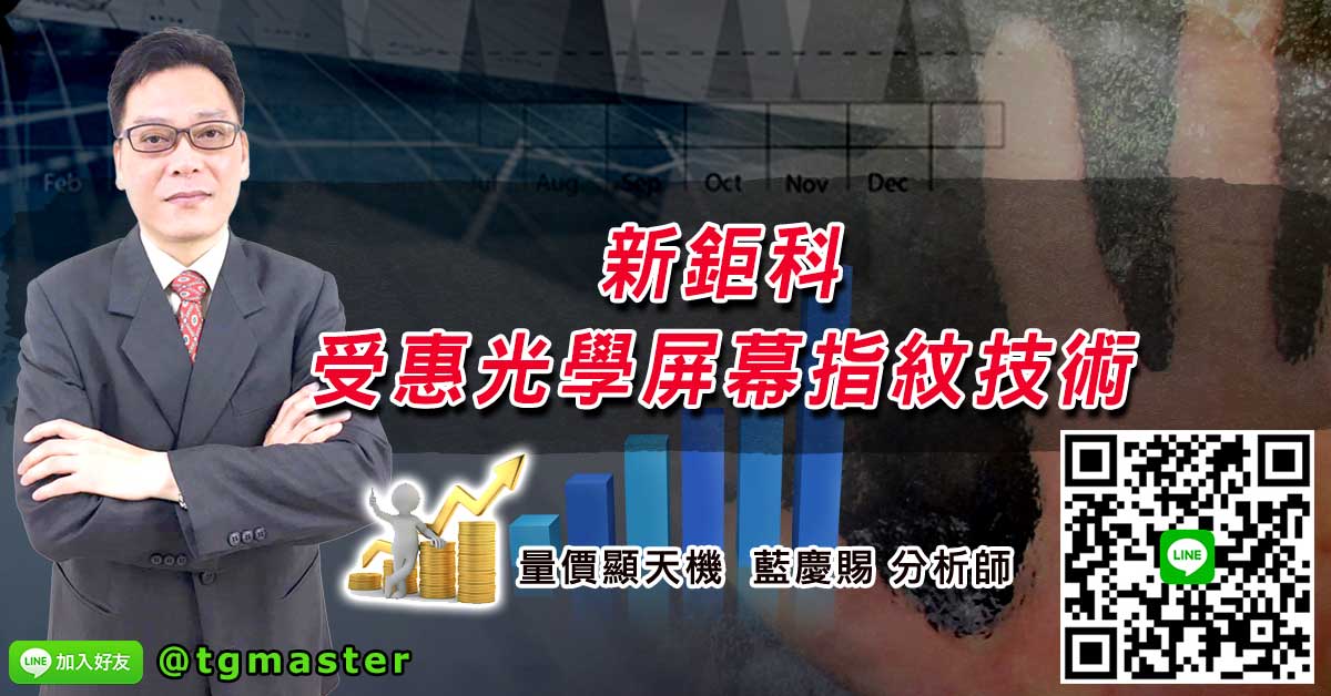 新鉅科受惠光學屏幕指紋技術