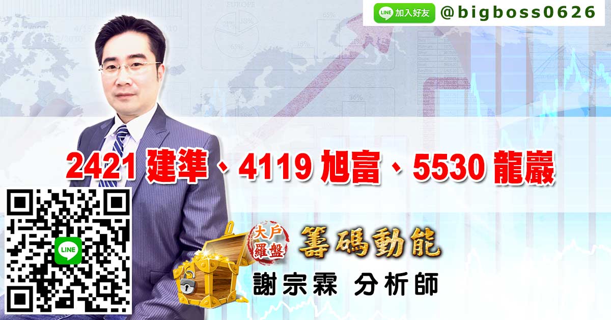 2421建準、4119旭富、5530龍巖