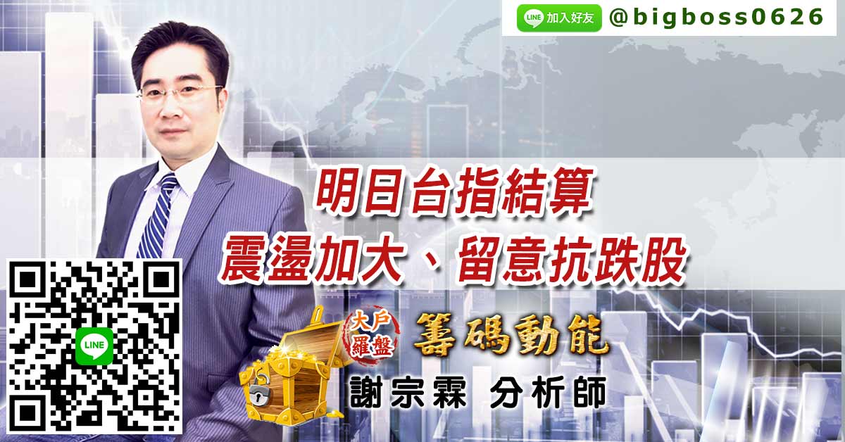 明日台指結算、震盪加大、留意抗跌股