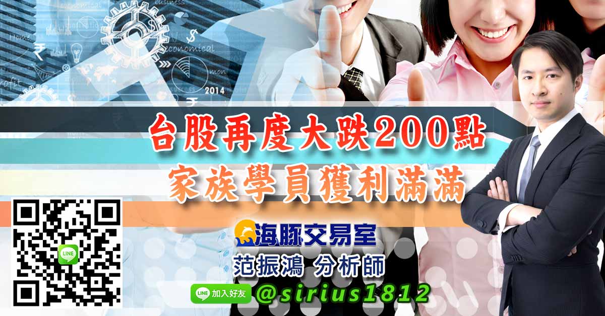 台股再度大跌200點 家族學員獲利滿滿