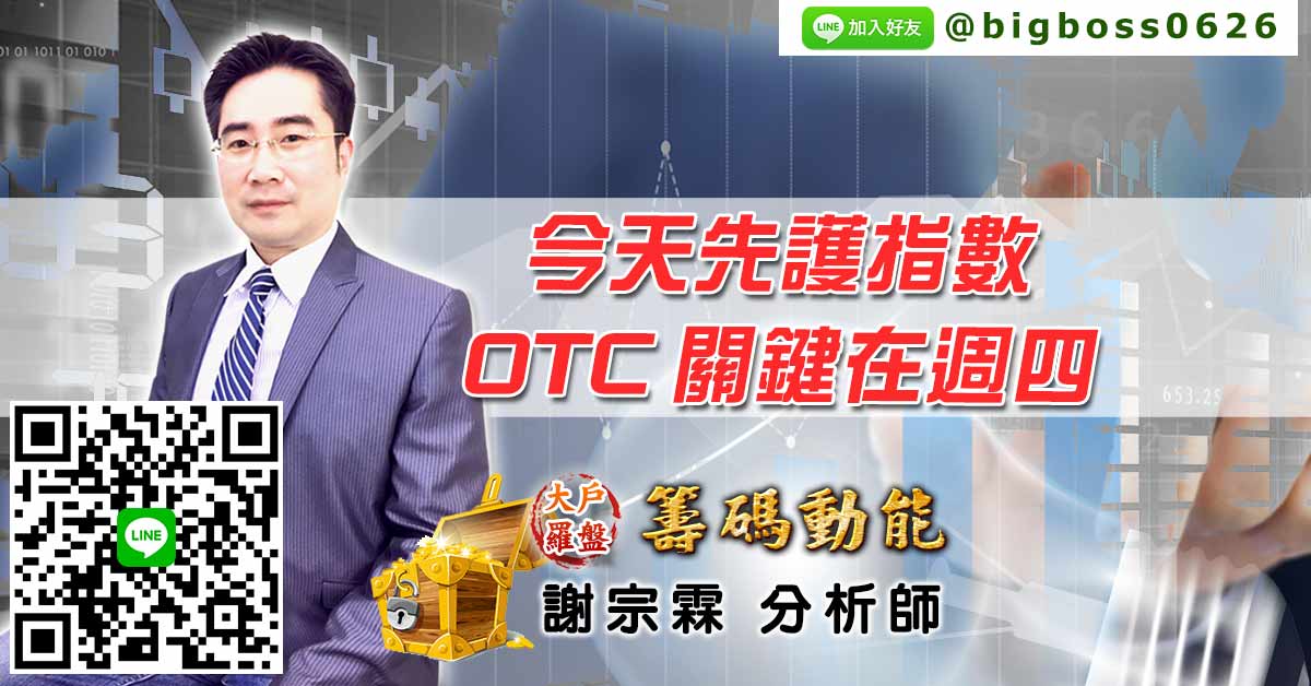 今天先護指數 OTC關鍵在週四