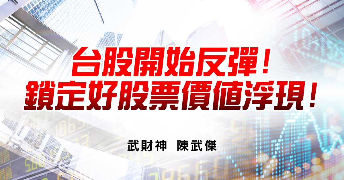 台股開始反彈!鎖定好股票價值浮現!