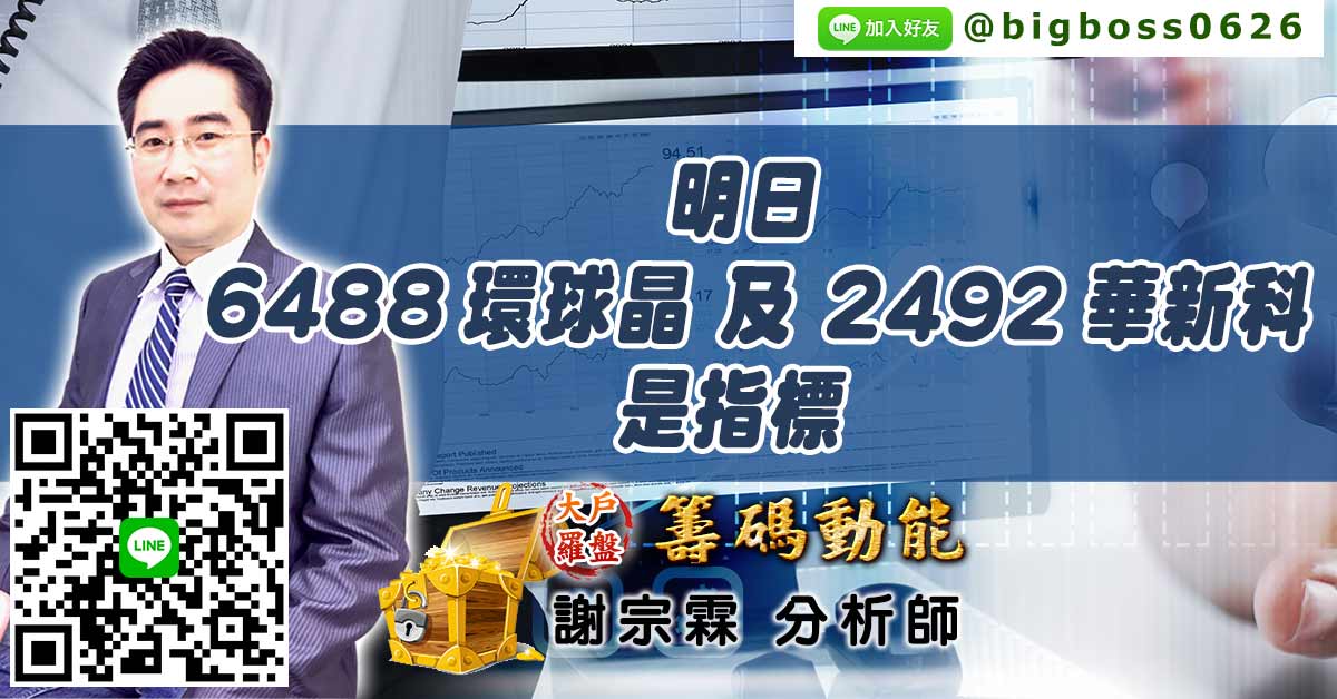 明日 6488環球晶及2492華新科是指標  