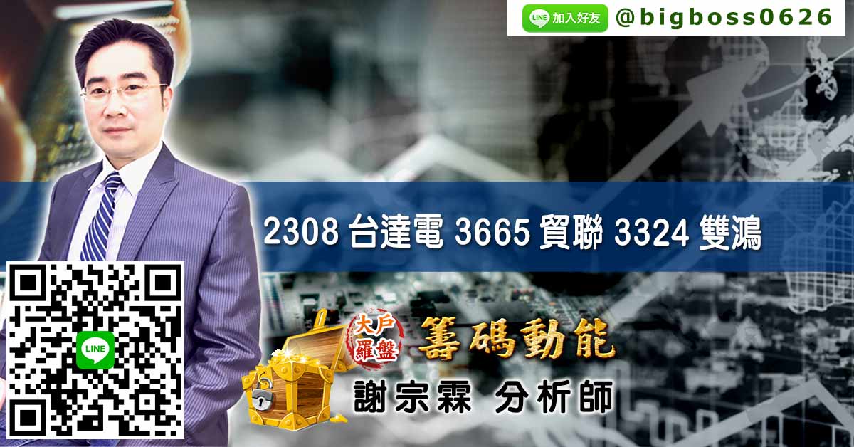 2308台達電 3665貿聯 3324雙鴻