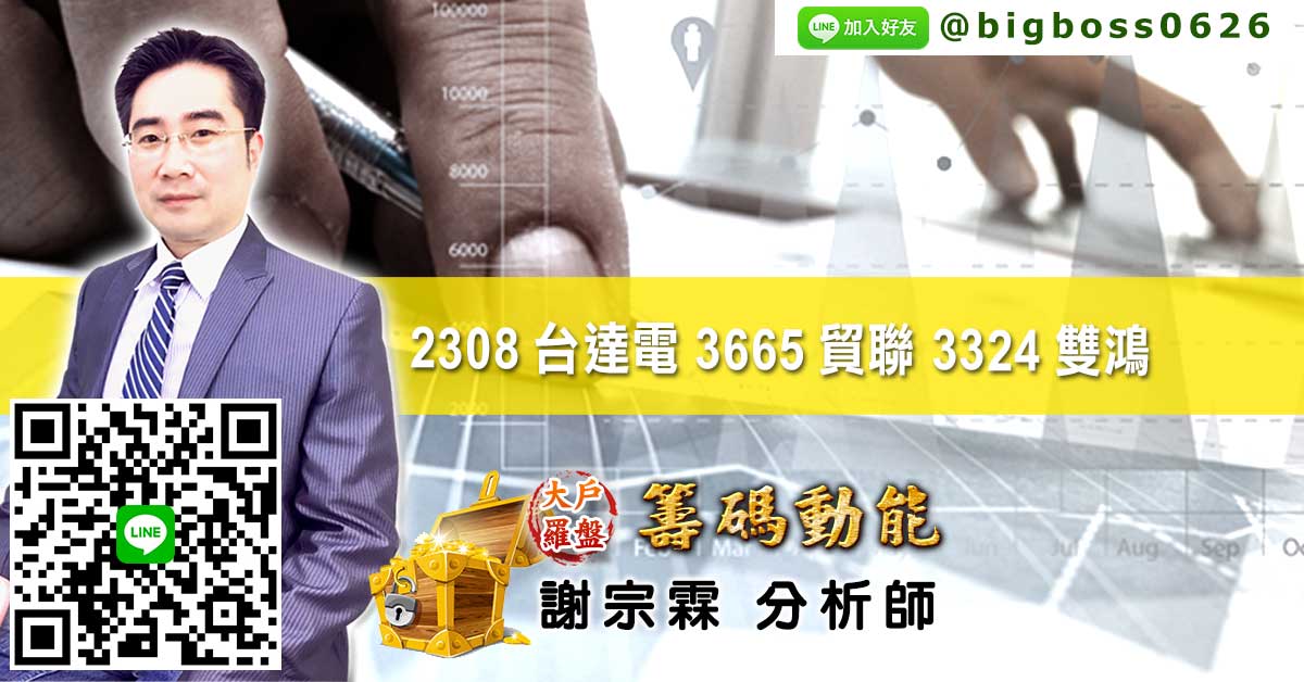 2308台達電 3665貿聯 3324雙鴻