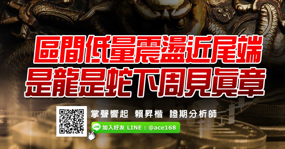 區間低量震盪近尾端 是龍是蛇下周見真章