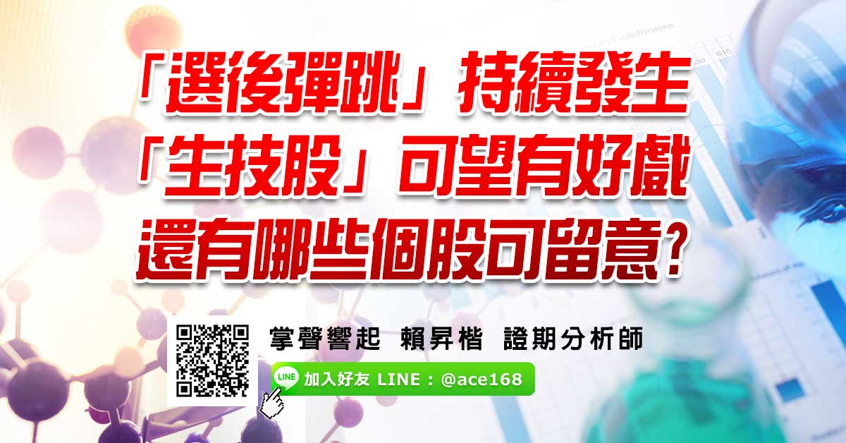 「選後彈跳」持續發生 「生技股」可望有好戲 還有哪些個股可留意?