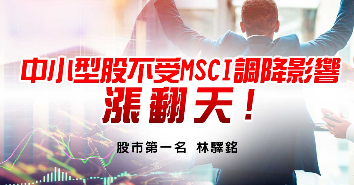 中小型股不受MSCI調降影響，漲翻天!