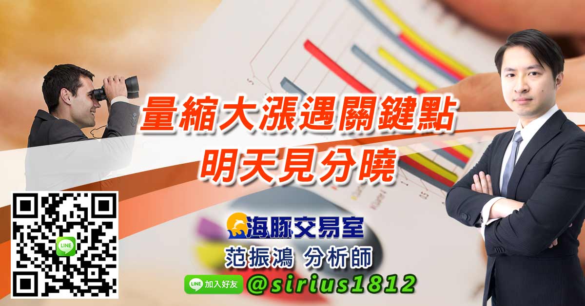 量縮大漲遇關鍵點，明天見分曉