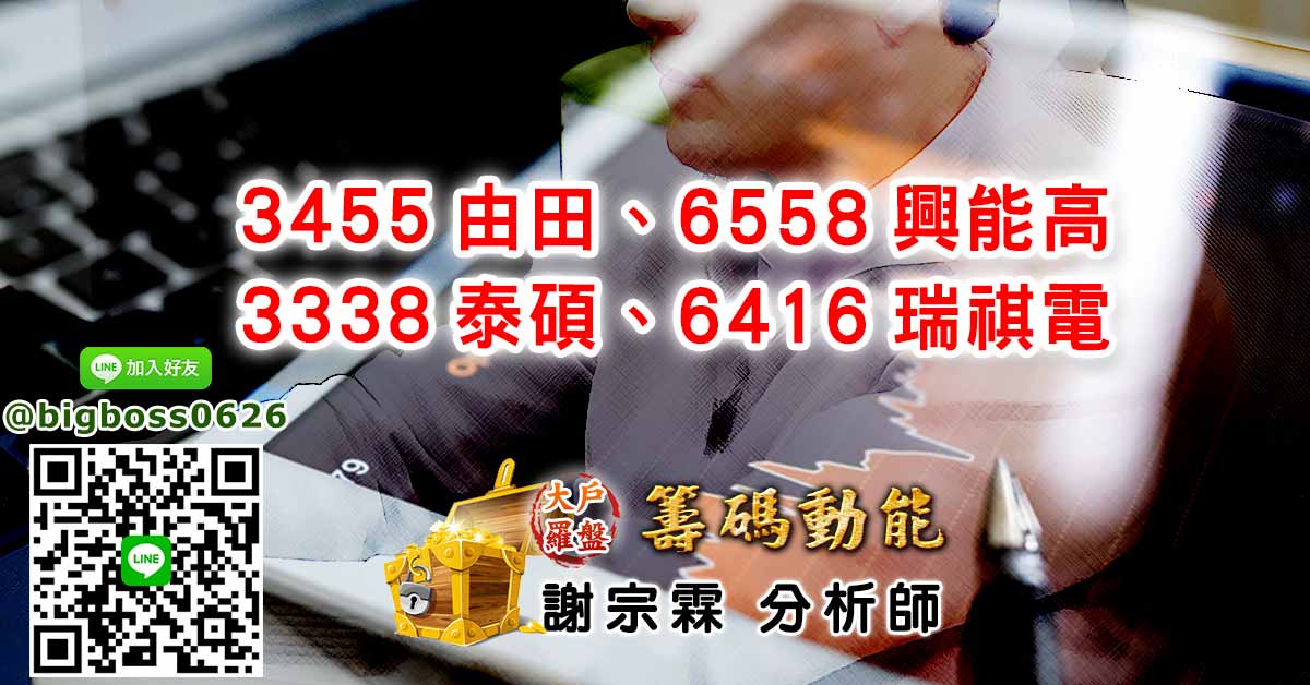 3455由田、6558興能高、3338泰碩、6416瑞祺電