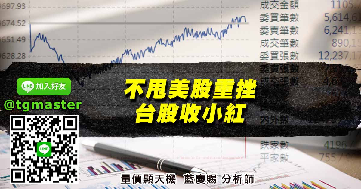 不甩美股重挫台股收小紅