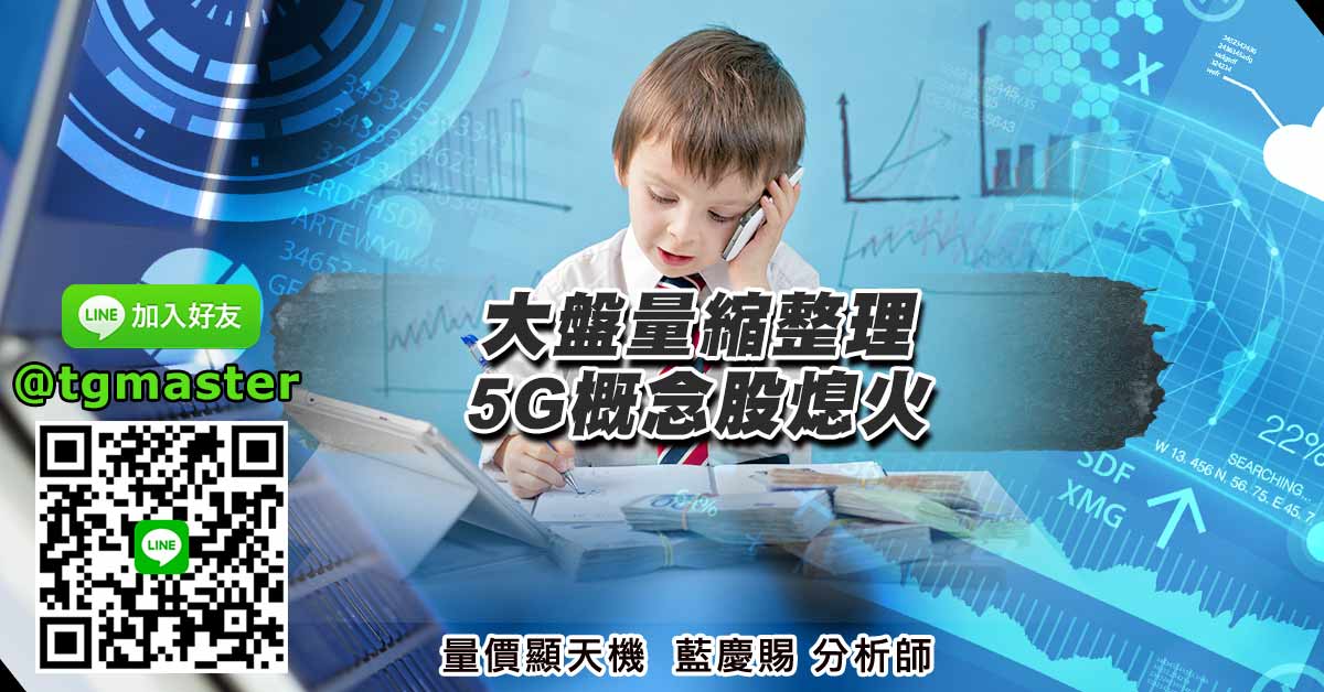 大盤量縮整理5G概念股熄火