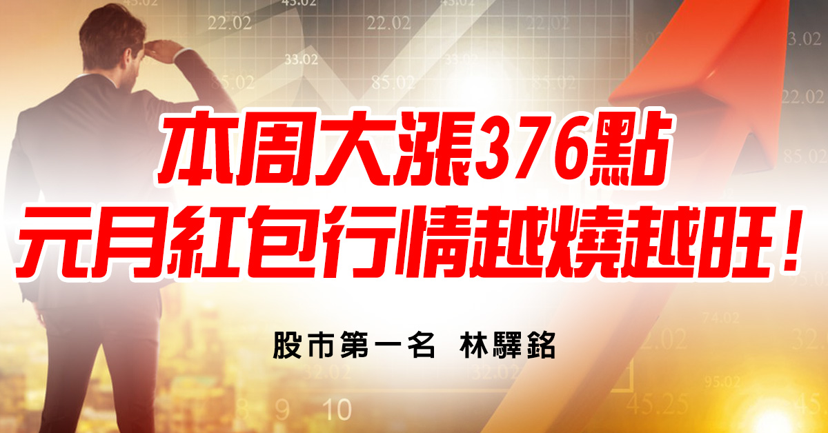 本周大漲376點，元月紅包行情越燒越旺!