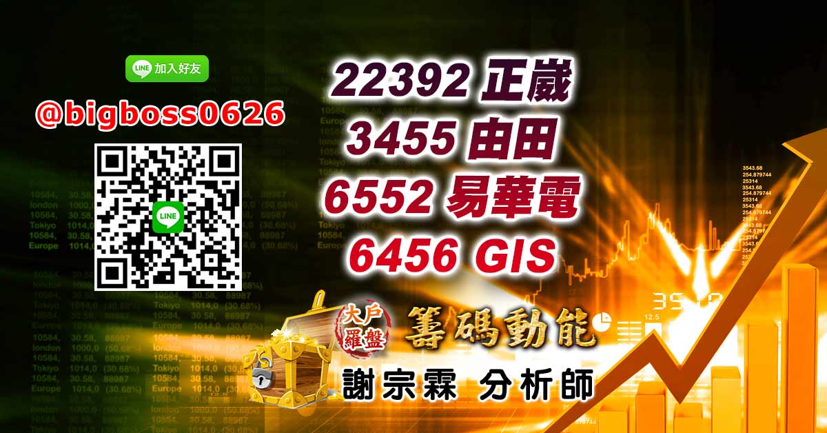 2392正崴 3455由田 6552易華電 6456GIS