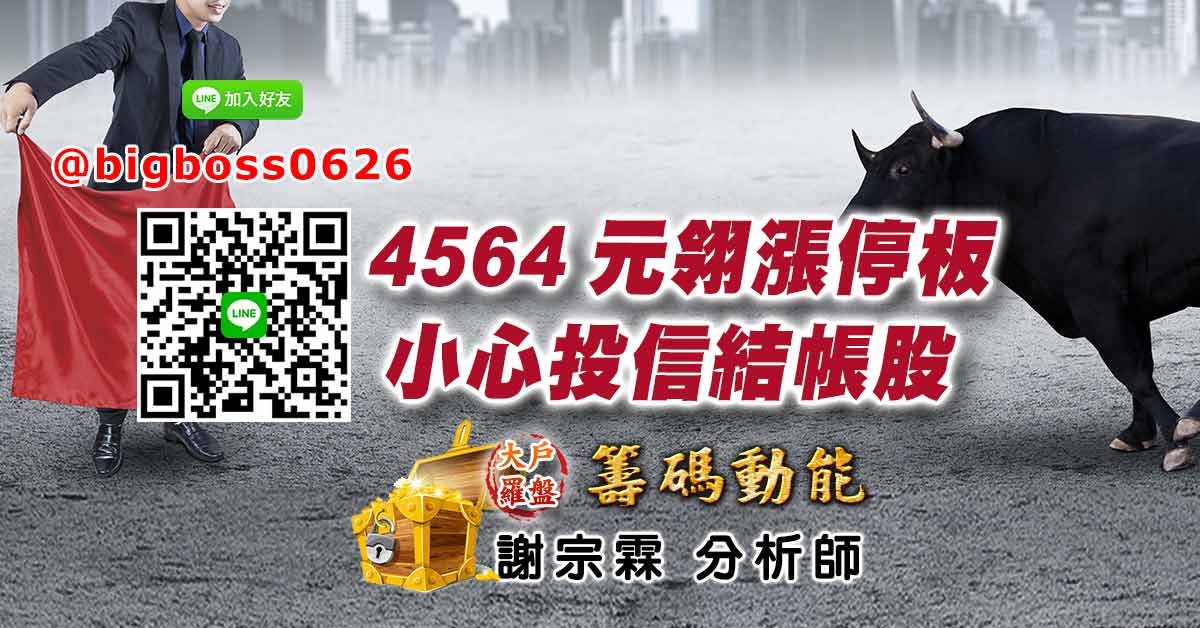 4564元翎漲停板 小心投信結帳股&nbsp;