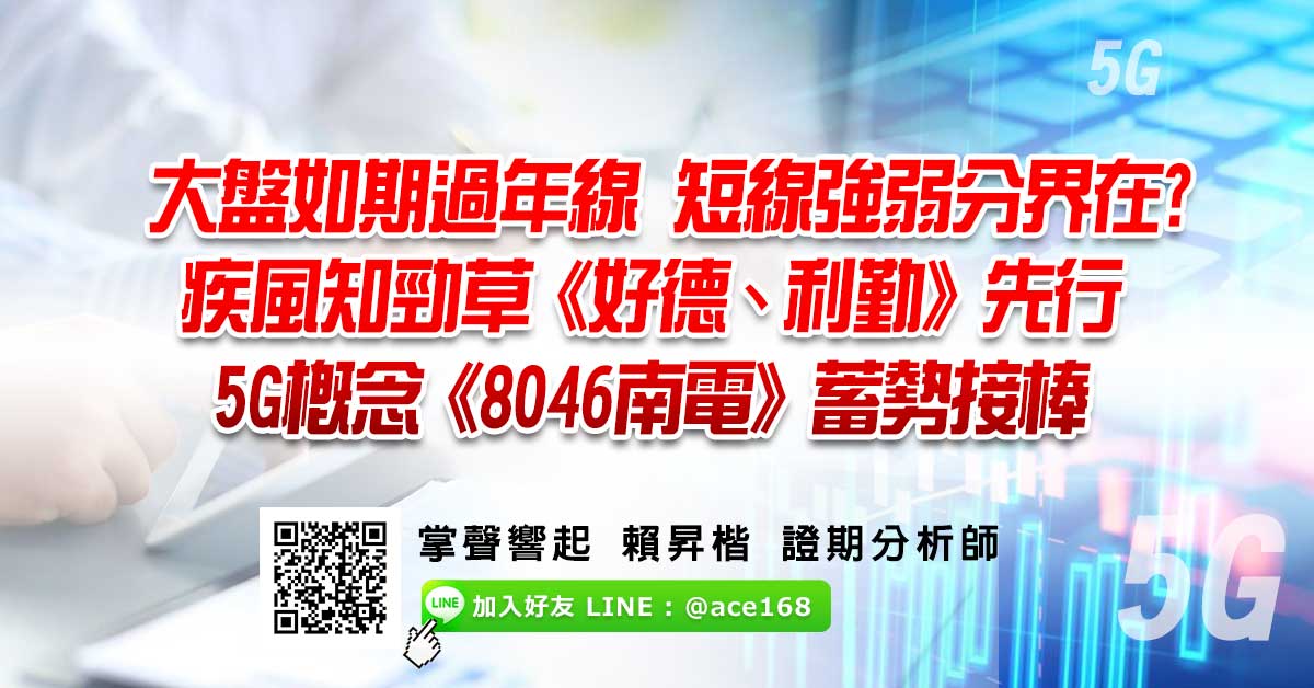 大盤如期過年線 短線強弱分界在? 疾風知勁草→《好德、利勤》先行《南電》蓄勢接棒