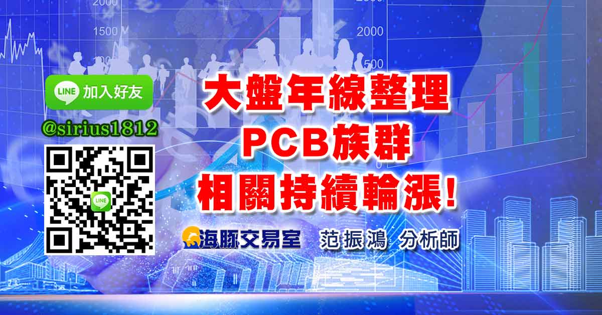 大盤年線整理　PCB族群相關持續輪漲！