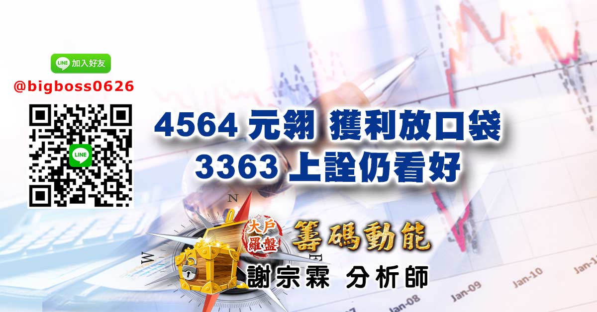 4564元翎獲利放口袋 3363上詮仍看好