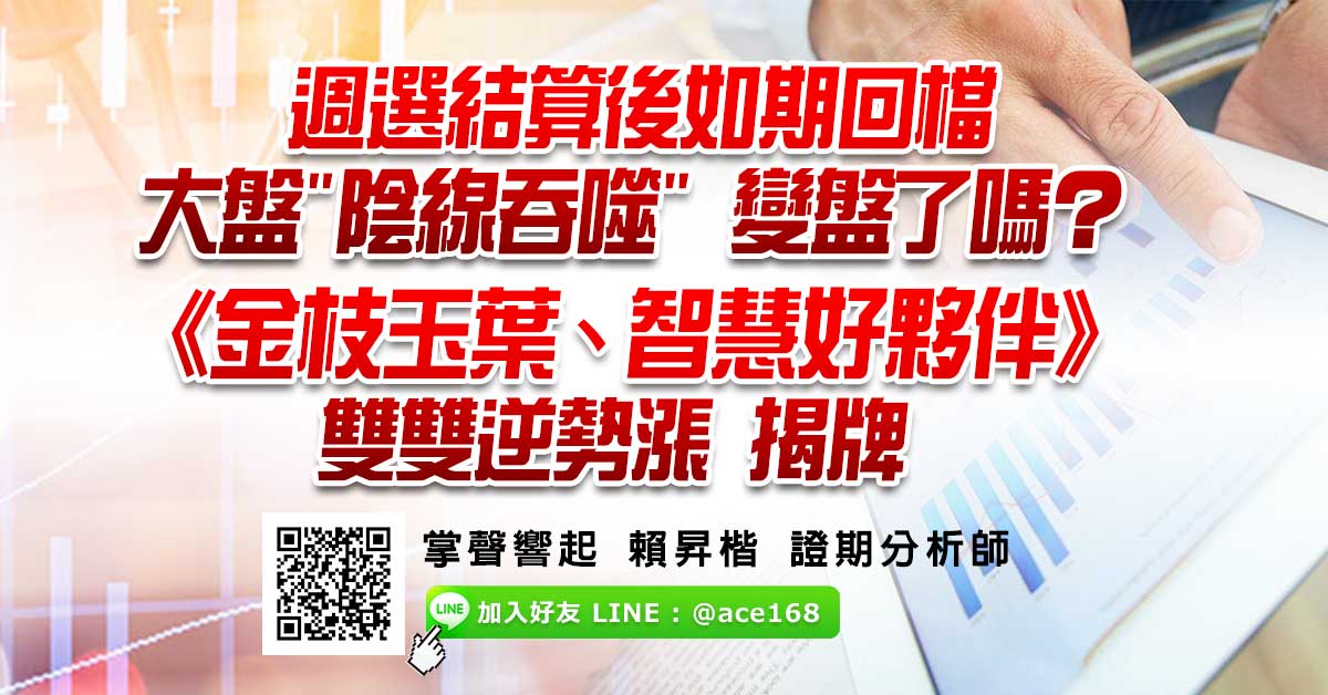 週選結算後如期回檔　大盤"陰線吞噬" 變盤了嗎？ 《金枝玉葉、智慧好夥伴》雙雙逆勢漲 揭牌
