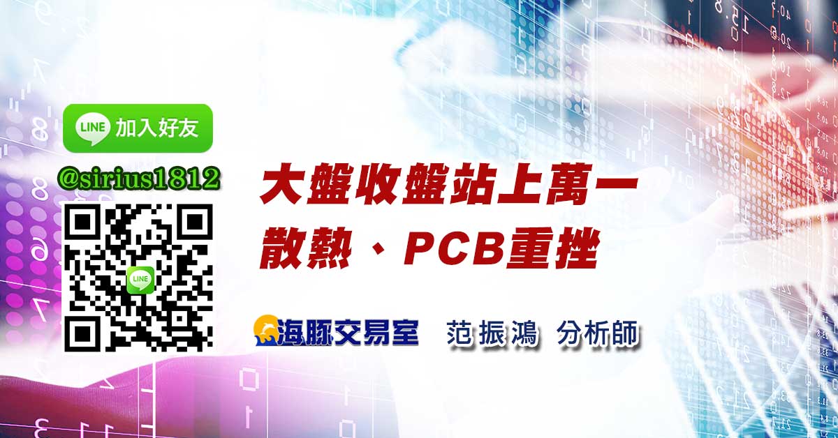 大盤收盤站上萬一 散熱、PCB重挫