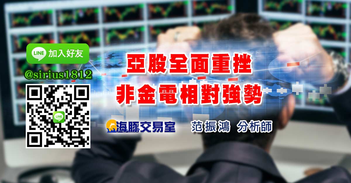 亞股全面重挫 非金電相對強勢