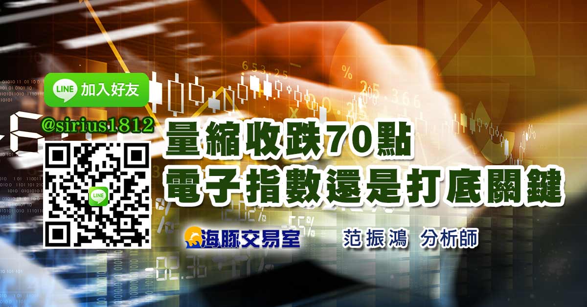 量縮收跌70點 電子指數還是打底關鍵