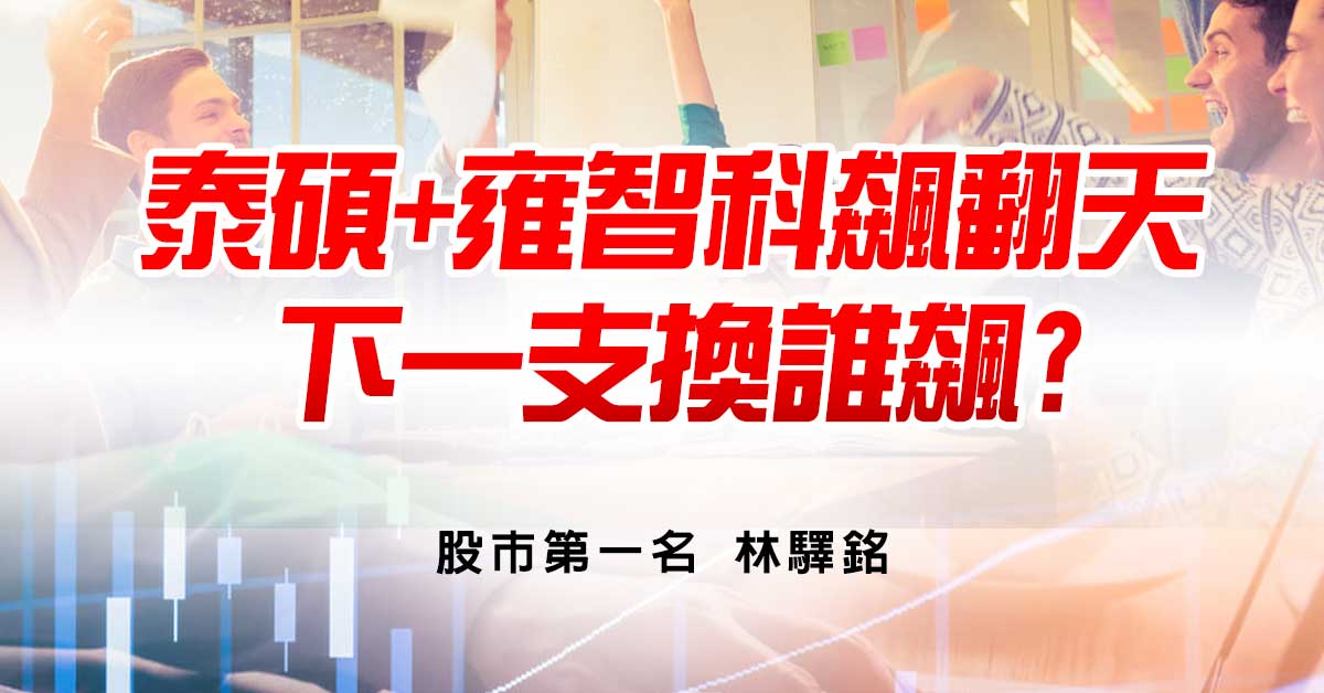 泰碩+雍智科飆翻天，下一支換誰飆?