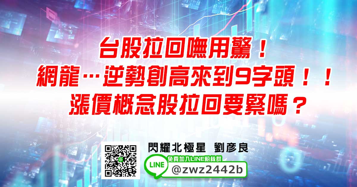 台股拉回嘸用驚！ 網龍…逆勢創高來到9字頭！！ 漲價概念股拉回要緊嗎？
