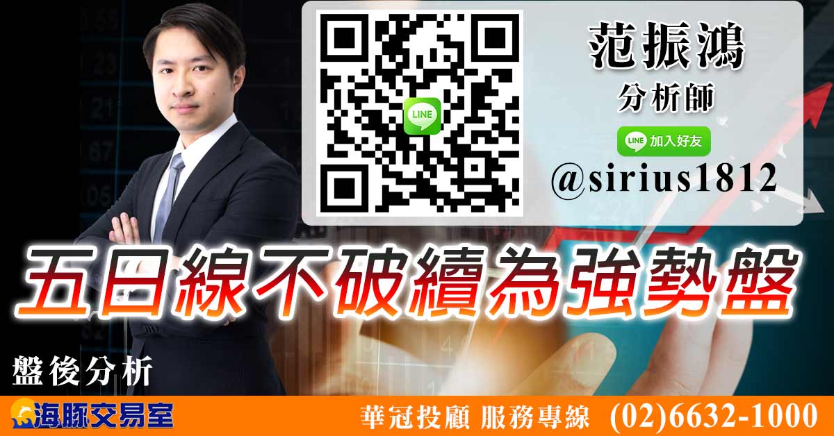 五日線不破續為強勢盤 (圖)
