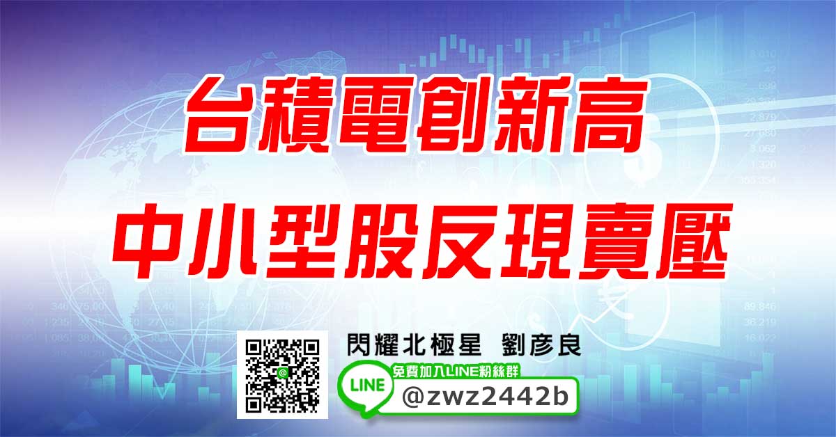 台積電創新高 中小型股反現賣壓