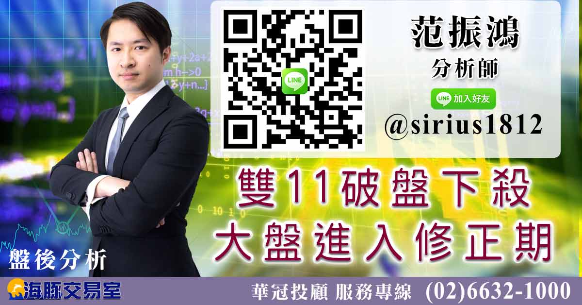 雙11破盤下殺 大盤進入修正期 (圖)