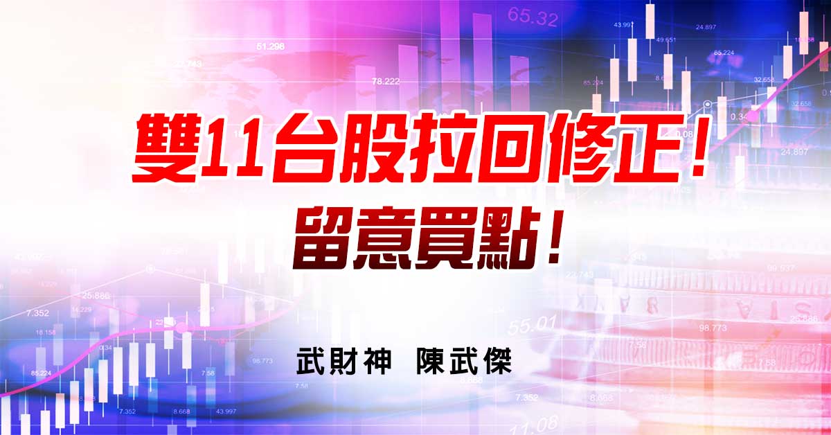 雙11台股拉回修正!留意買點! (圖)