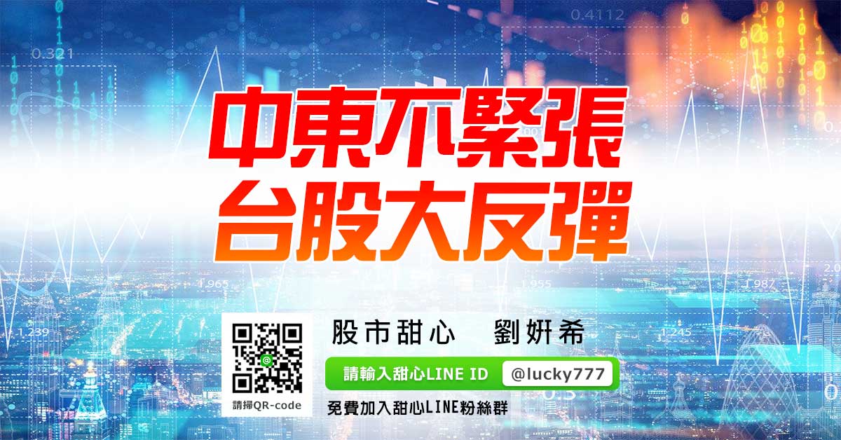 中東不緊張，台股大反彈