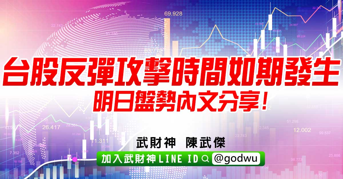 台股反彈攻擊時間如期發生!明日盤勢內文分享! (圖)