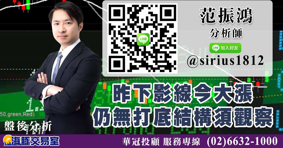 昨下影線今大漲 仍無打底結構須觀察 (圖)