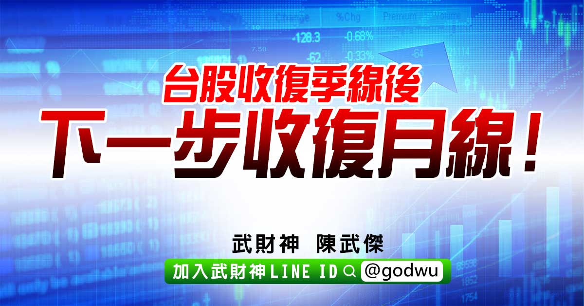 台股收復季線後下一步收復月線! (圖)