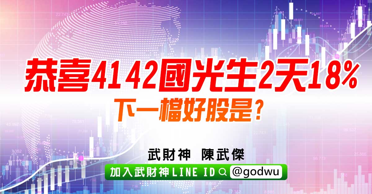 恭喜4142國光生2天18%下一檔好股是? (圖)