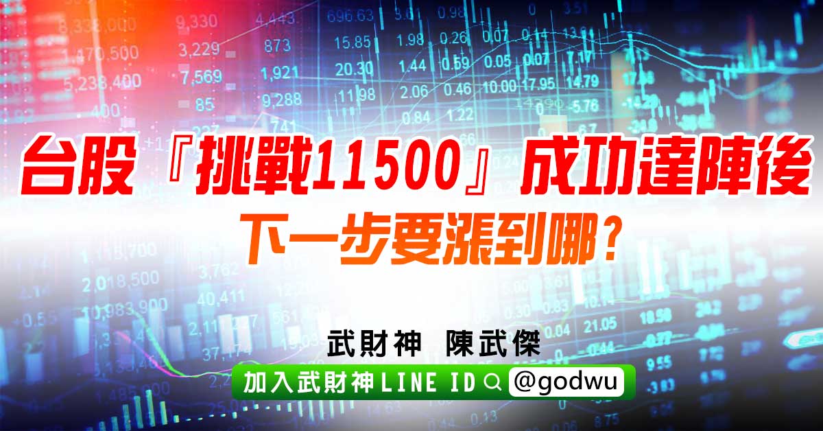 台股『挑戰11500』成功達陣後下一步要漲到哪? (圖)